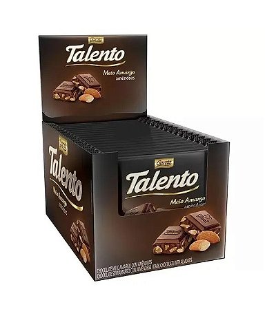 Chocolate Garoto Talento Meio Amargo 85gr C/12