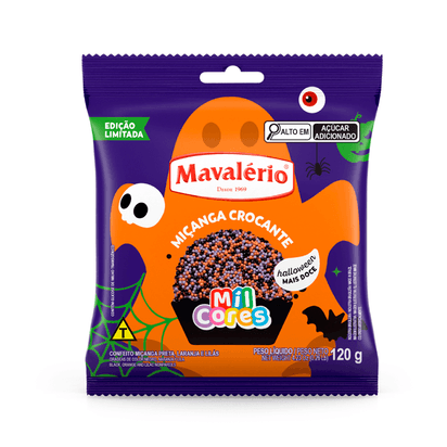 Confeito Miçanga Crocante Halloween Mil Cores Mavalério 120gr