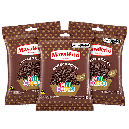 Confeitos Figuras Sabor Chocolate Mil Cores Mavalério