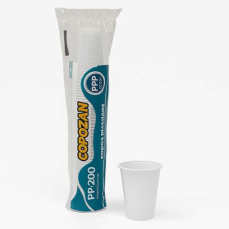 Copo Copozan PP-200 Transparente 200ml C/100