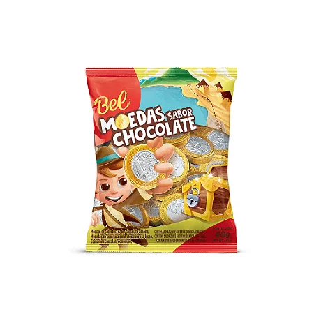 Moedas Sabor Chocolate Bel 40gr