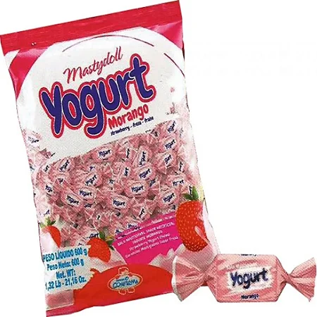 Bala Mastigável Confirma Yogurt Morango 600gr
