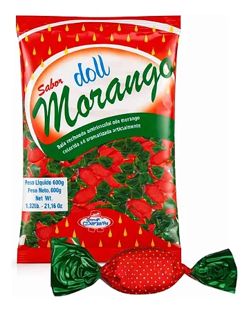 Bala Doll Confirma Morango 600gr