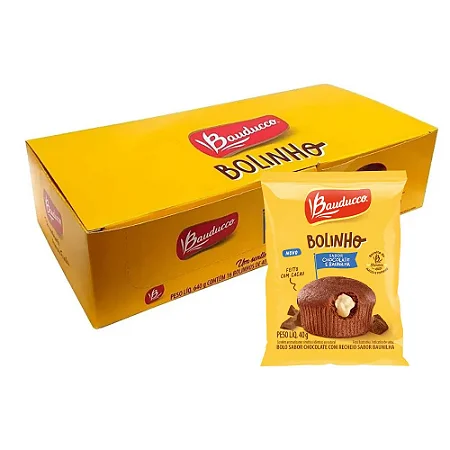 Bolinho Chocolate Com Baunilha Bauducco 40gr C/16