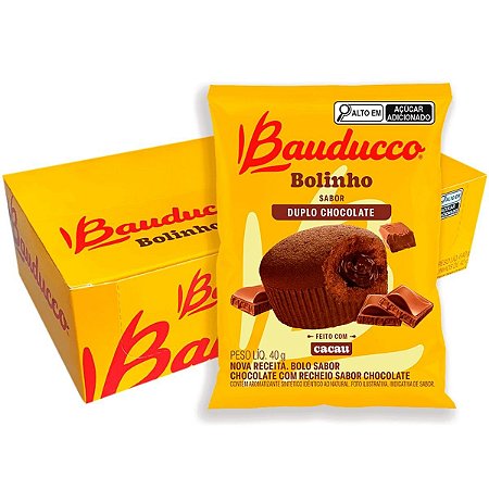 Bolinho Duplo Chocolate Bauducco 40gr C/16