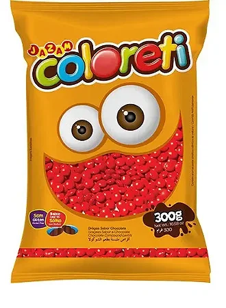 Confeito Jazam Coloreti Vermelho 300gr