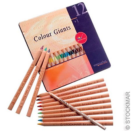 Lápis grosso Lyra Colour Giant - lata com 12 cores