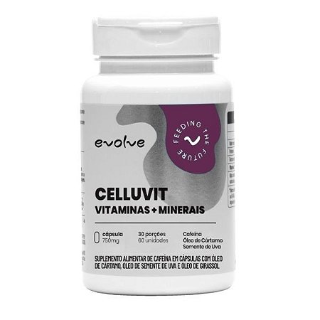 Celluvit vitaminas + minerais - 60 caps - Evolve