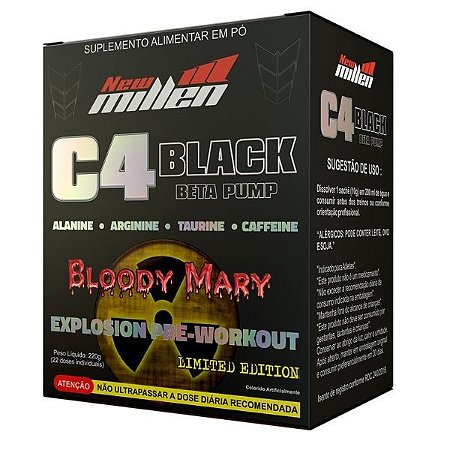 C4 Black Beta Pump Stick - 22 doses - peso líquido  220g - New Millen