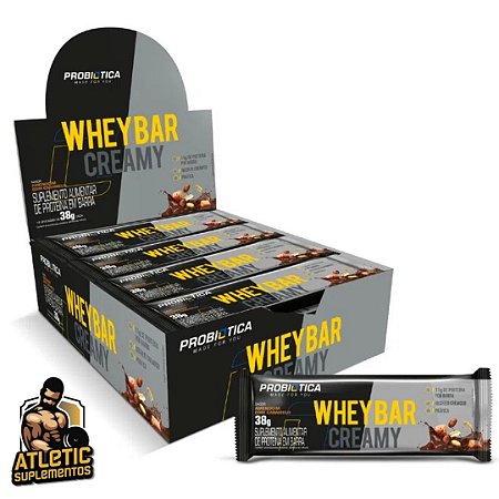 Whey Bar Creamy Display C/12 unidades (456g) Probiótica