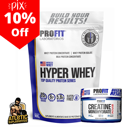 COMBO PROFIT: HYPER WHEY Top Quality Protein Series (900g) + Creatina Power (90g) - ProFit
