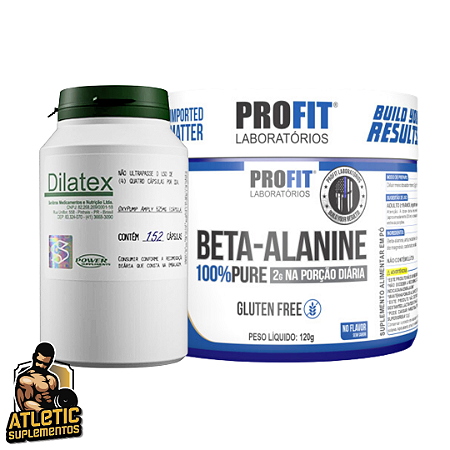 COMBO HARD WORKOUT: Dilatex (152 cápsulas) - Power Supplements + Beta Alanina (120g) - ProFit