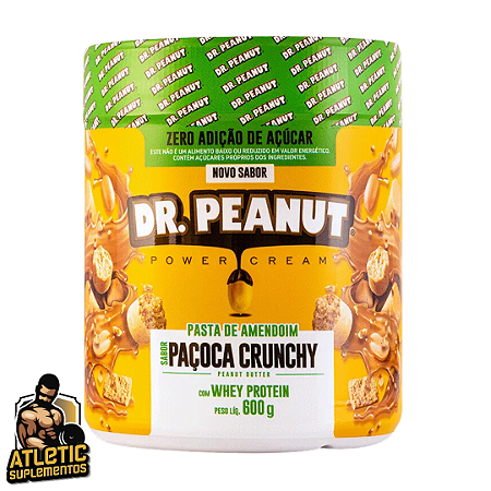 Pasta de Amendoim sabor Paçoca Crunchy com Whey Protein (600g) Dr. Peanut