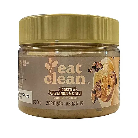 Pasta de Castanha de Caju com Cookies e Cream 300g Eat Clean