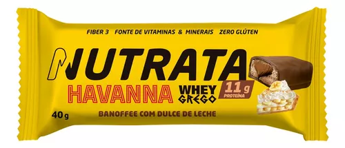 Whey Grego Bar Havanna Nutrata Sabor Doce de Leite Havanna