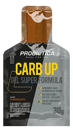 Gel Energético Carb-up Probiotica chocolate 30g