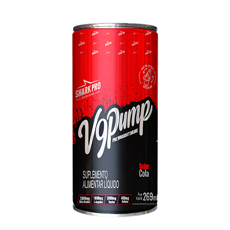 Pré-treino V9 Pump Drink Shark Pro - 269ml