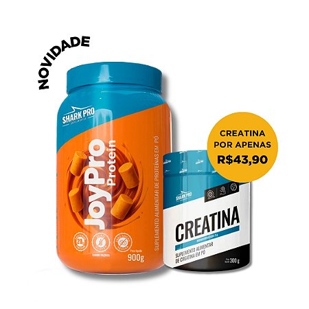 Combo - JoyPro Protein da Shark Pro - 900g + Creatina Shark 300g