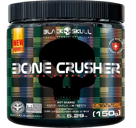 Pré - treino Bone Crusher (150g) - Black Skull