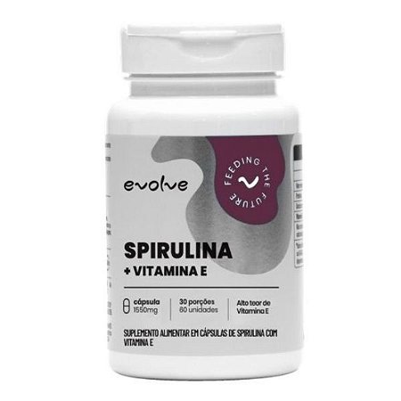Spirulina + Vitamina E (60 cápsulas) - Evolve