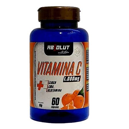 Vitamina C+ Zinco + ZMA + Glutamina - 60 caps - Absolut Nutrition