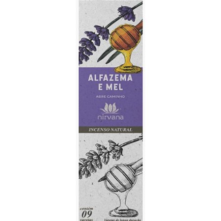 Incenso Nirvana Alfazema e Mel