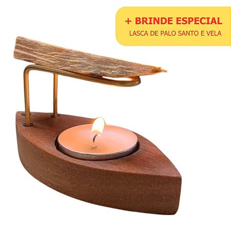 Incensário Queimador de Palo Santo + Brinde Especial