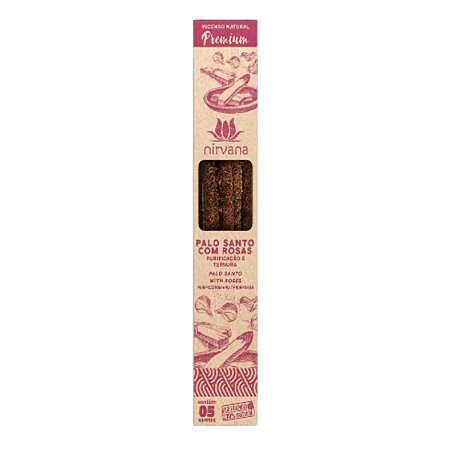 Incenso Premium Nirvana Palo Santo com Rosas