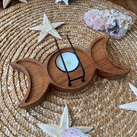 Kit Incensário Triluna + 30g de Palo Santo + 10 Velas