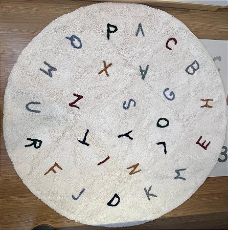 Tapete de algodão LETRAS