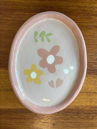 Prato decorativo Flores oval