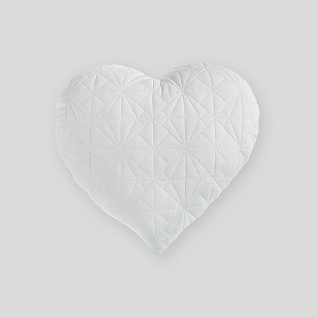 Almofada Coração matelassê branca