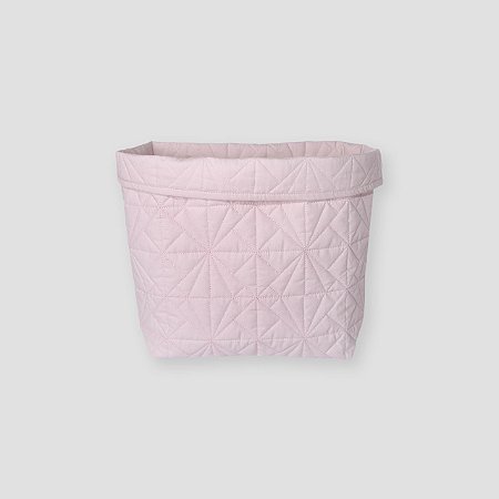 Cesto tecido matelassê rosa