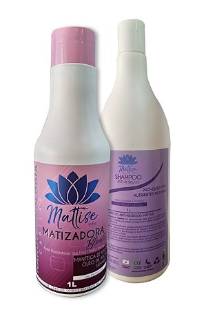 MATIZADORA BLONDIE (1L) + SHAMPOO ANTI-RESÍDUOS MATTISE (1L)