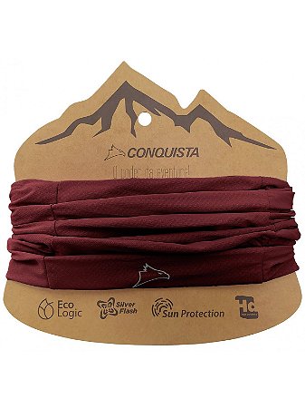 Bandana com Proteção Solar Dry Cool UPF50+ Conquista - Bordô