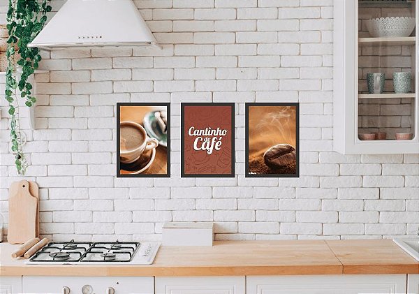 QUADRO CAFÉ - KIT 3