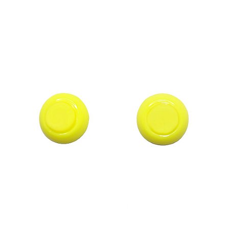 Brinco Pastilha Resina Amarelo Médio