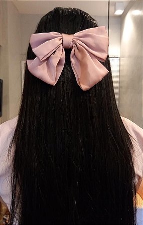 Laço de Cabelo Cetim Rosa Seco