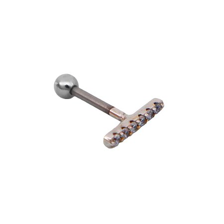 Piercing Aço de Furo Pontos de Luz Cravejado