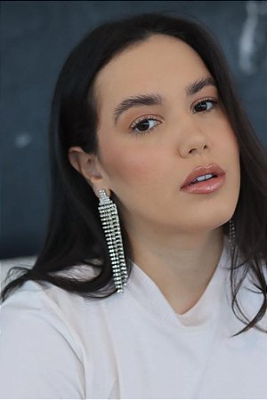 Brinco Strass Prata