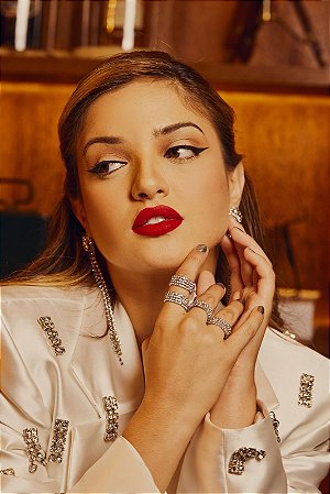 Brinco Party Strass Dourado