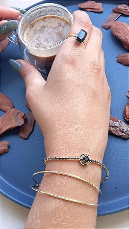 Pulseira Ponto Riviera Preta