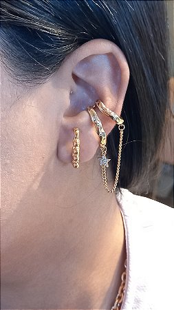 Piercing Fake Duplo Dourado