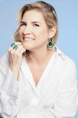 Anel Verde  Cintilante