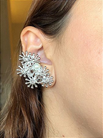 Brinco Maxi Ear Cuff Prata