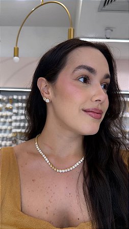 Colar Riviera Cravejada com Zircônias