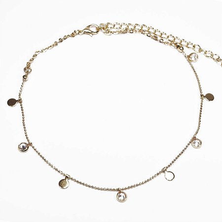 Choker Pingentes  Medalhas  Zircônias