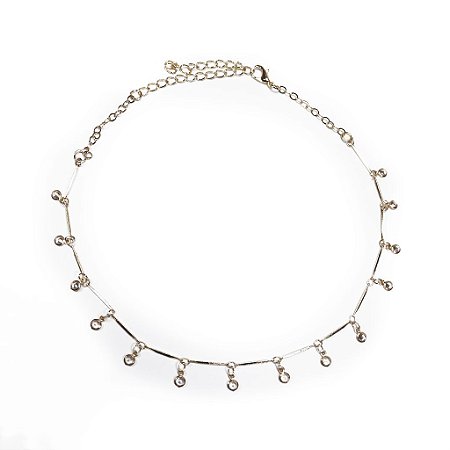 Choker Pingentes Ponto de Luz