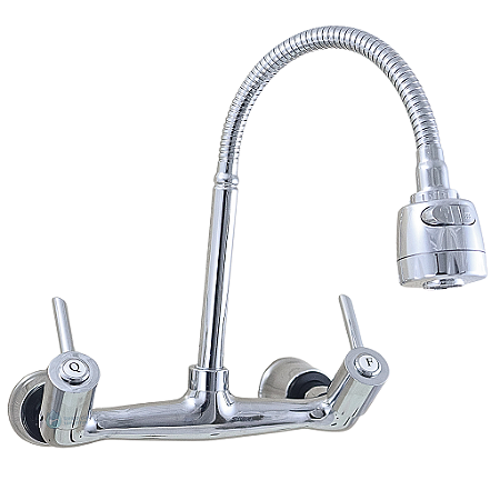 Torneira Misturador Gourmet Cozinha Parede C-61 1/4v.