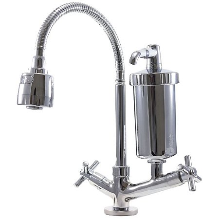 Torneira Gourmet Com Filtro de Pia Mesa Bancada C-34 1/4 Volta